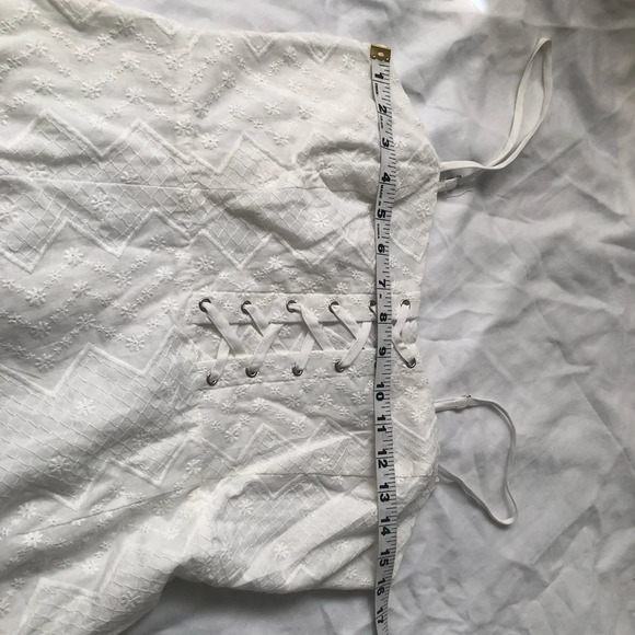 Forever 21 Women’s Mini Dress embroidered white size L - Picture 5 of 6